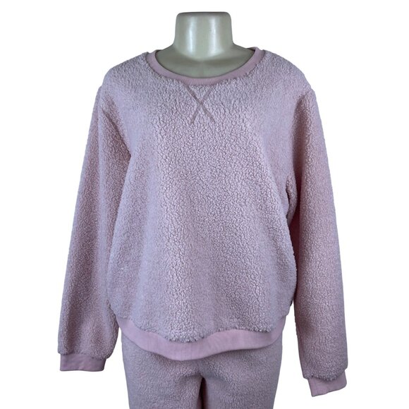 Miss Selfridge Pink Cozy Lounge Jogger Sweatpants & Pullover Top Set Sz 12 - Picture 8 of 12